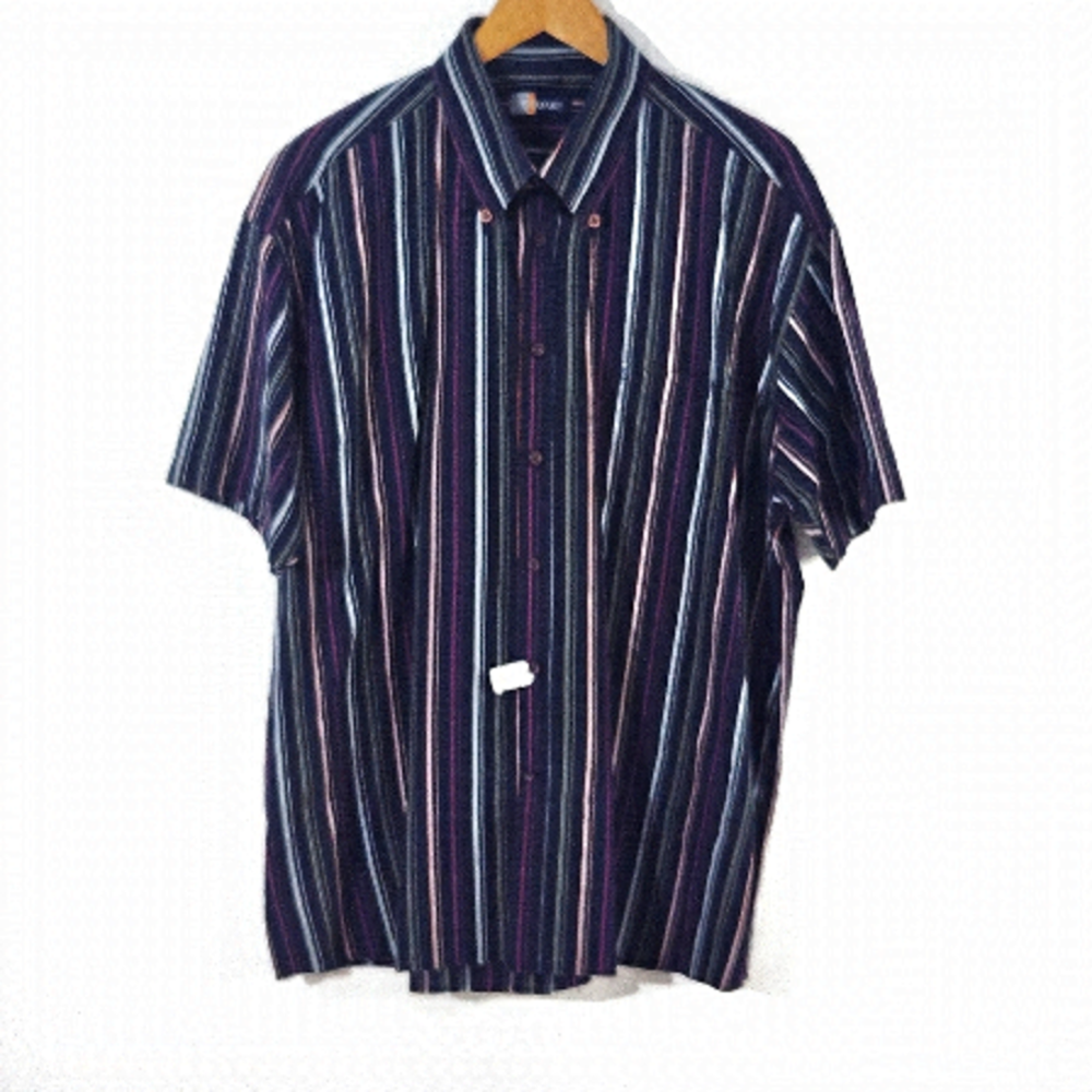 VINTAGE Re del Mare Multi color Striped Button down Shirt